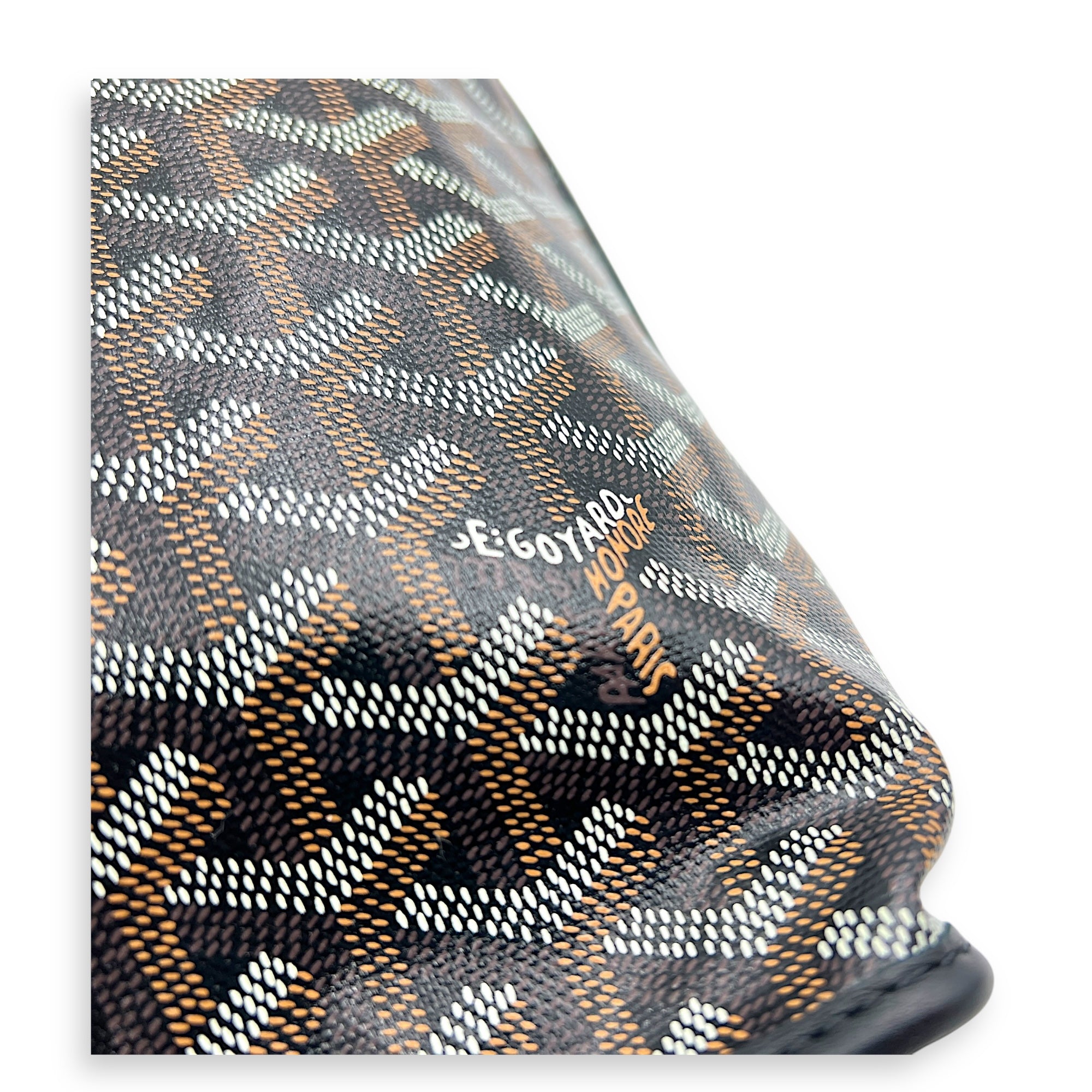 Anjou Tote Bag Mini Black in Coated Canvas, Silver hardware