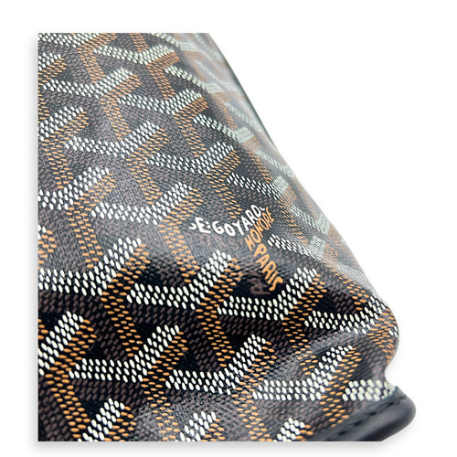 Anjou Tote Bag Mini Black in Coated Canvas, Silver hardware