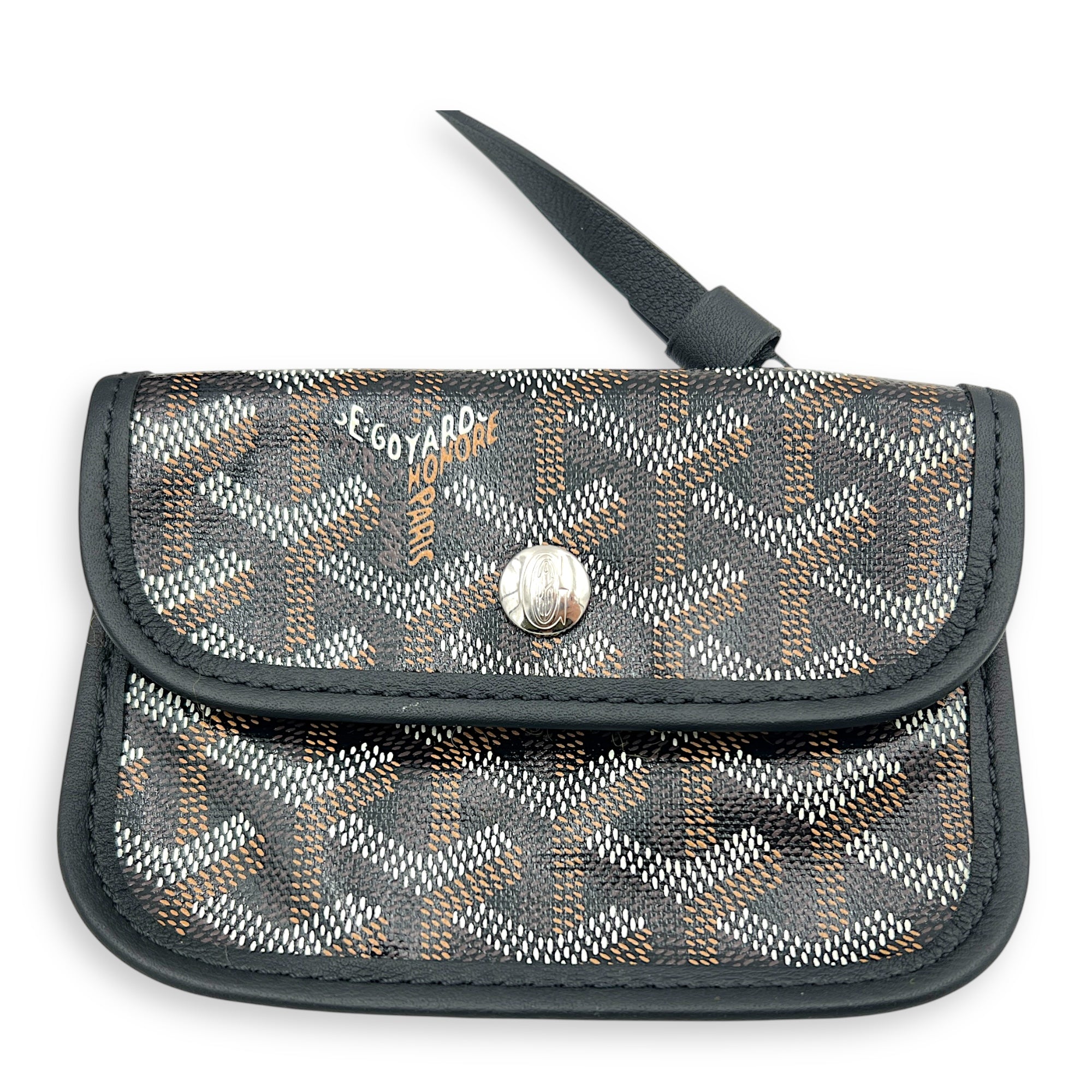 Anjou Tote Bag Mini Black in Coated Canvas, Silver hardware