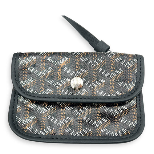 Anjou Tote Bag Mini Black in Coated Canvas, Silver hardware