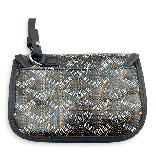 Anjou Tote Bag Mini Black in Coated Canvas, Silver hardware