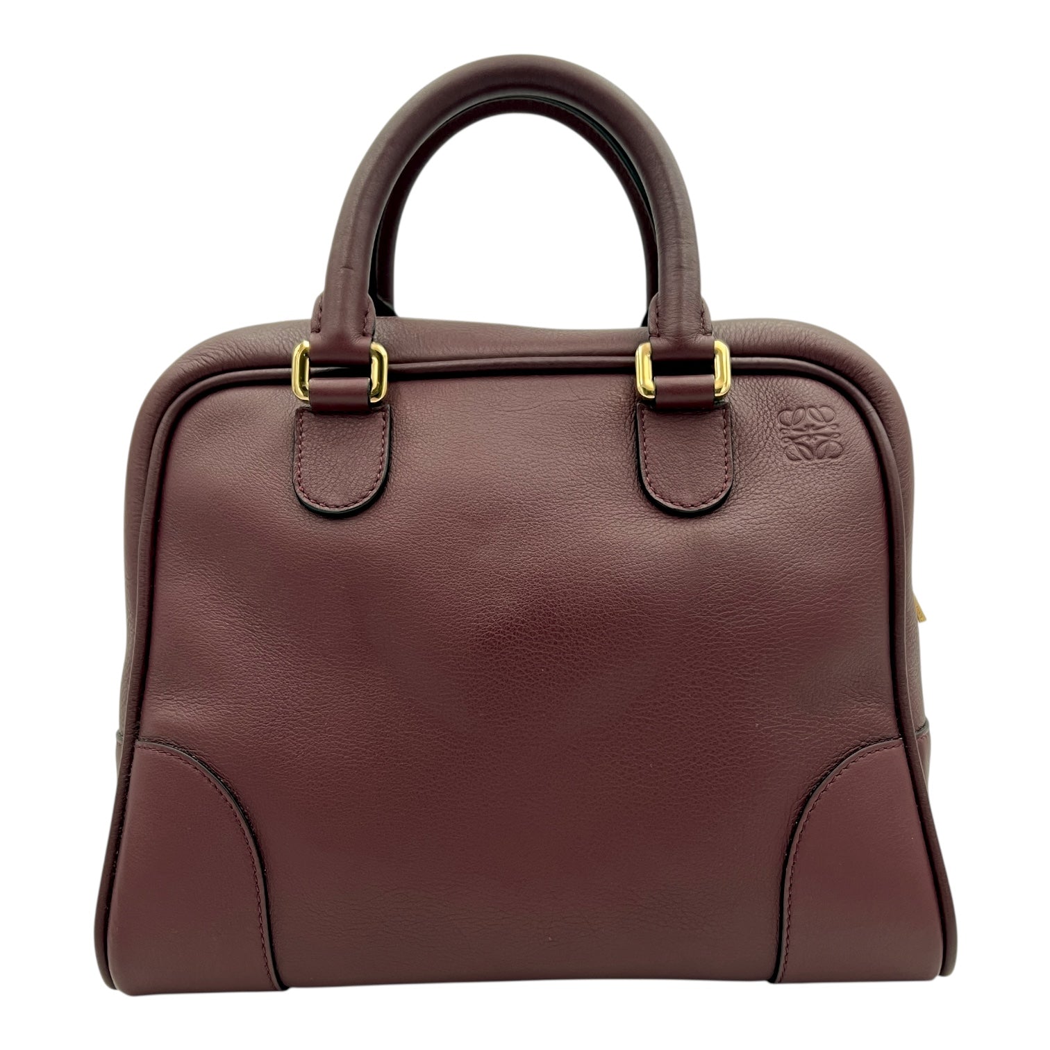 Amazona Top Handle Bag 75 Red in Calfskin, Gold hardware