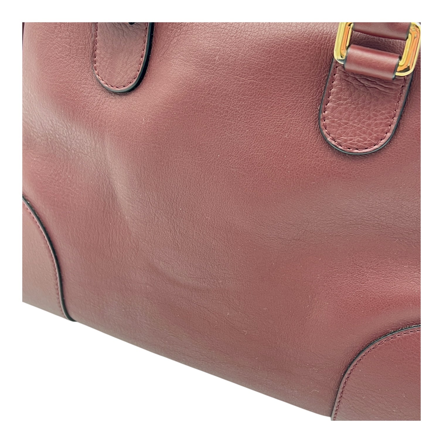 Amazona Top Handle Bag 75 Red in Calfskin, Gold hardware