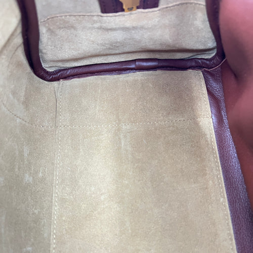 Amazona Top Handle Bag 75 Red in Calfskin, Gold hardware