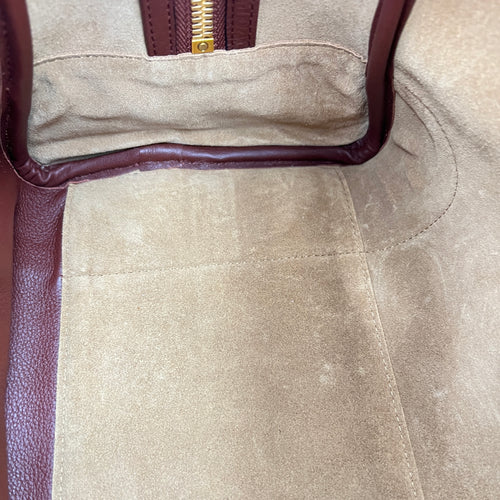 Amazona Top Handle Bag 75 Red in Calfskin, Gold hardware