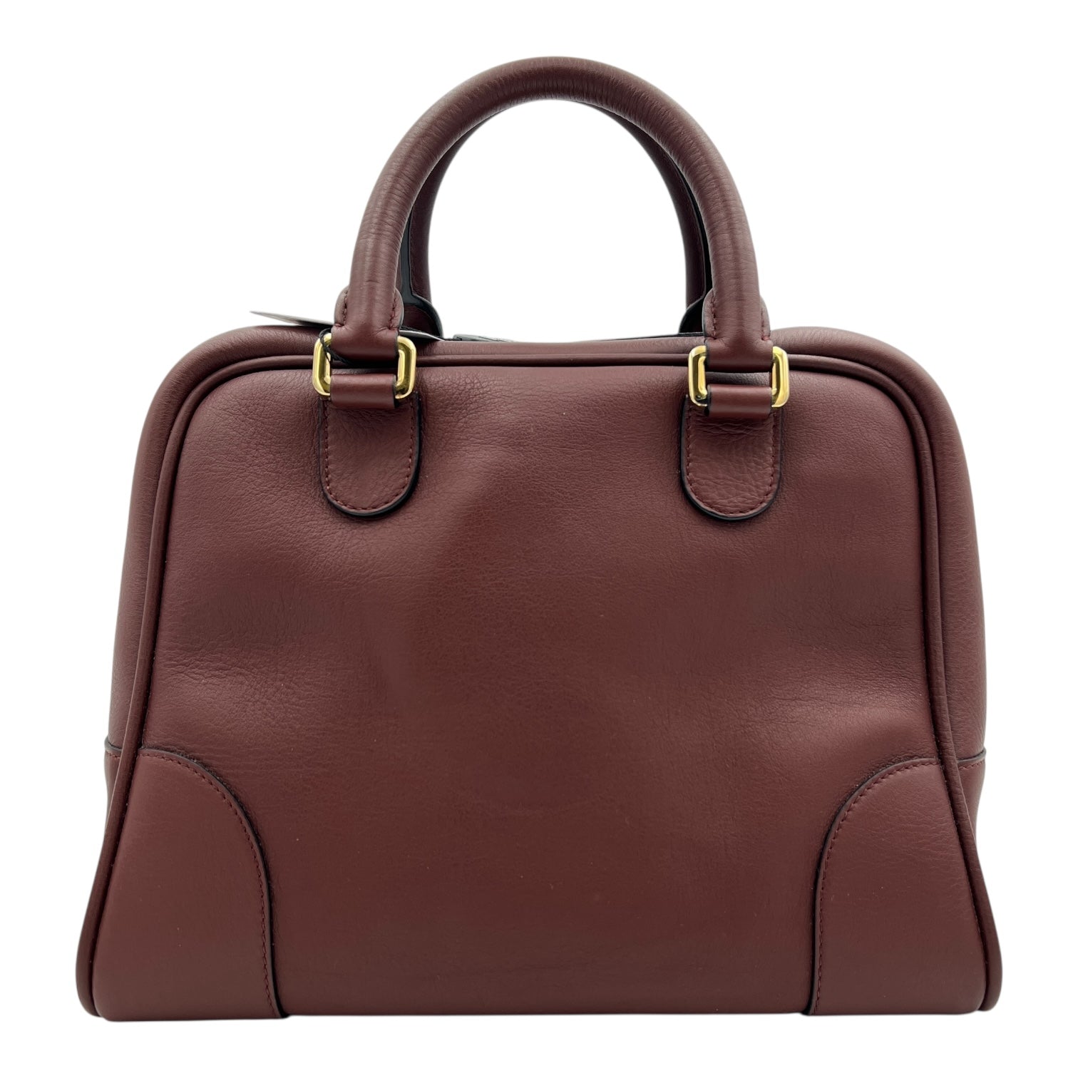 Amazona Top Handle Bag 75 Red in Calfskin, Gold hardware