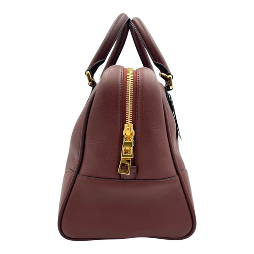 Amazona Top Handle Bag 75 Red in Calfskin, Gold hardware
