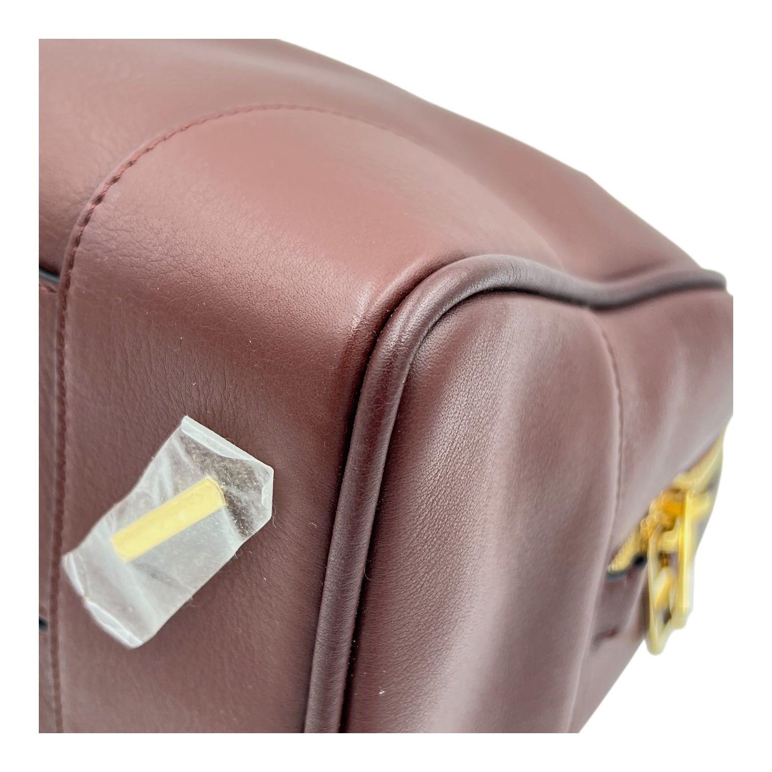 Amazona Top Handle Bag 75 Red in Calfskin, Gold hardware