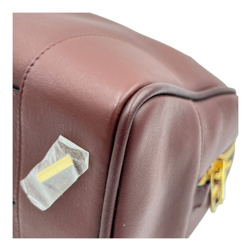 Amazona Top Handle Bag 75 Red in Calfskin, Gold hardware