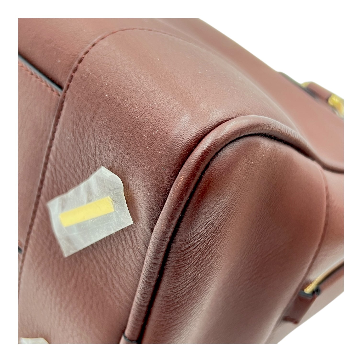 Amazona Top Handle Bag 75 Red in Calfskin, Gold hardware