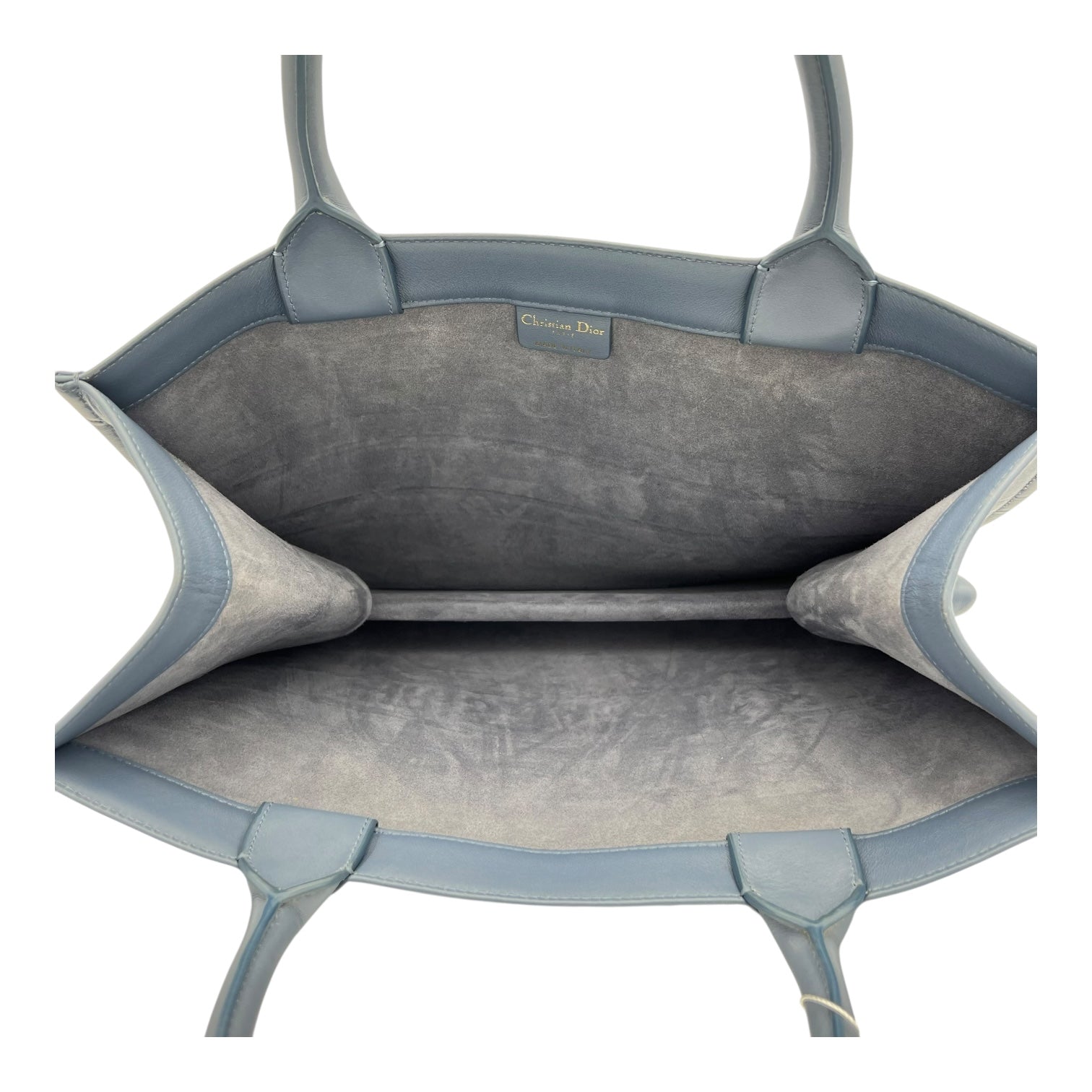 Book Tote Bag Blue in Calfskin