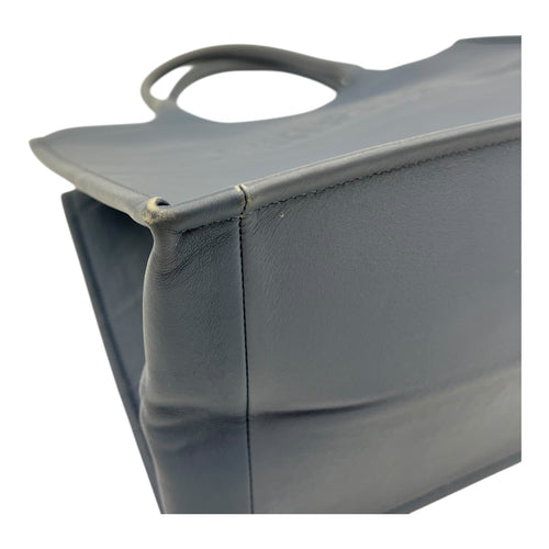 Book Tote Bag Blue in Calfskin
