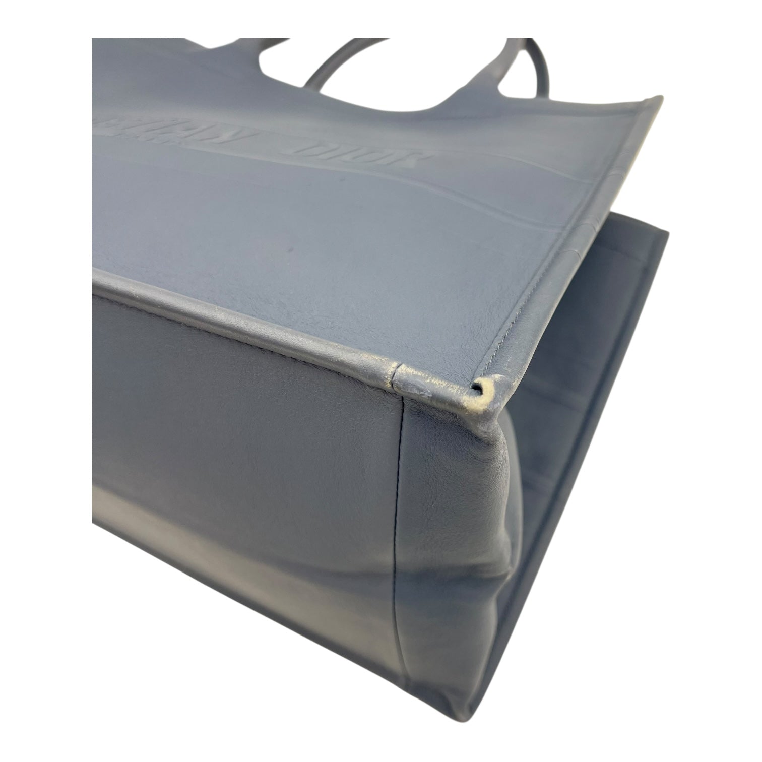 Book Tote Bag Blue in Calfskin