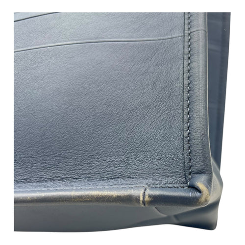 Book Tote Bag Blue in Calfskin