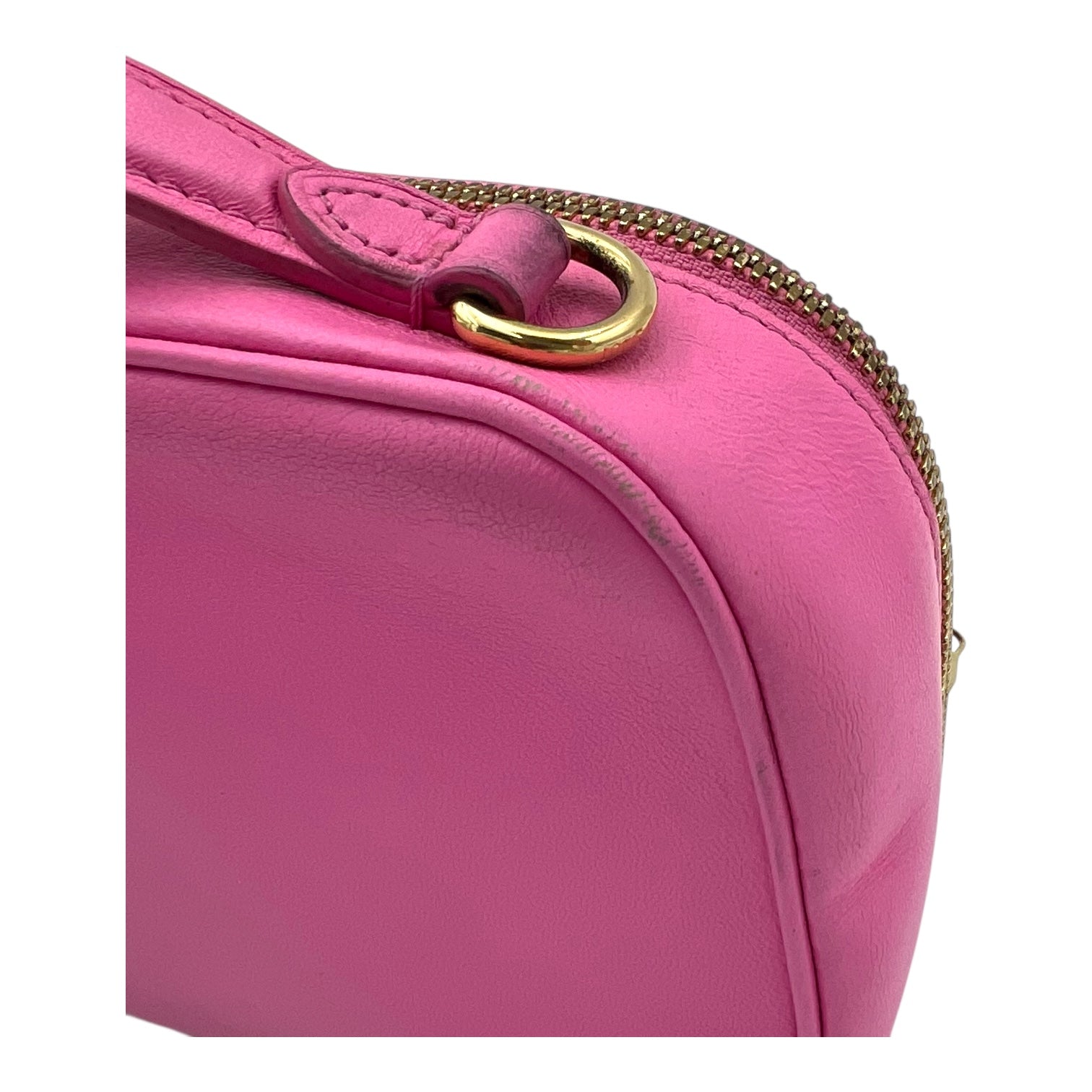 Utility Shoulder Bag Pink in Calfskin, Gold hardware