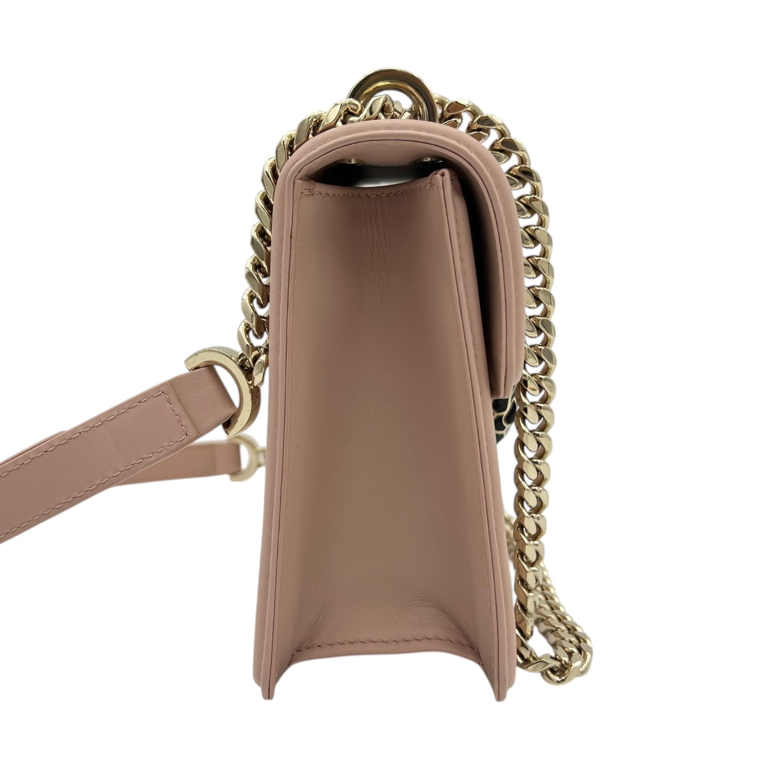 Serpenti Forever Shoulder Bag Beige in Calfskin, Gold hardware