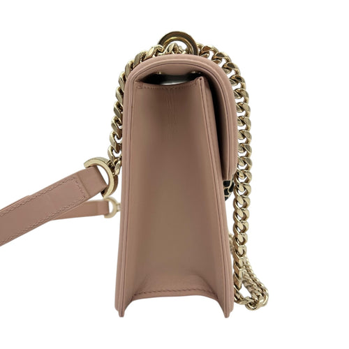 Serpenti Forever Shoulder Bag Beige in Calfskin, Gold hardware