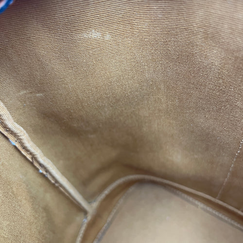 Triomphe Bucket Bag Brown in Coated Canvas, Gold hardware