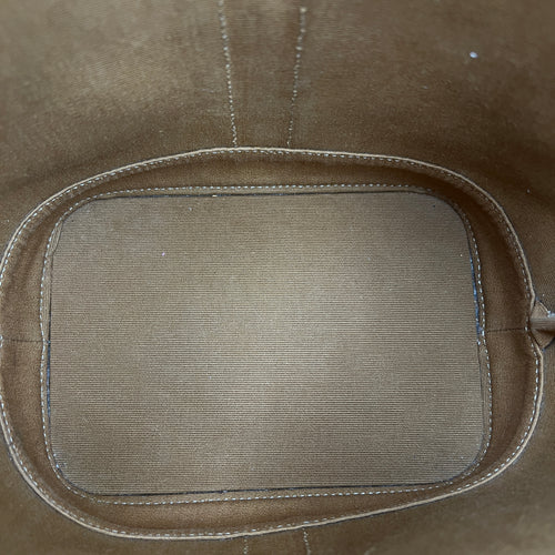 Triomphe Bucket Bag Brown in Coated Canvas, Gold hardware