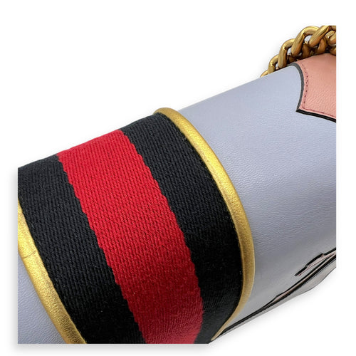 GG Marmont Shoulder Bag Black in Calfskin, Gold hardware