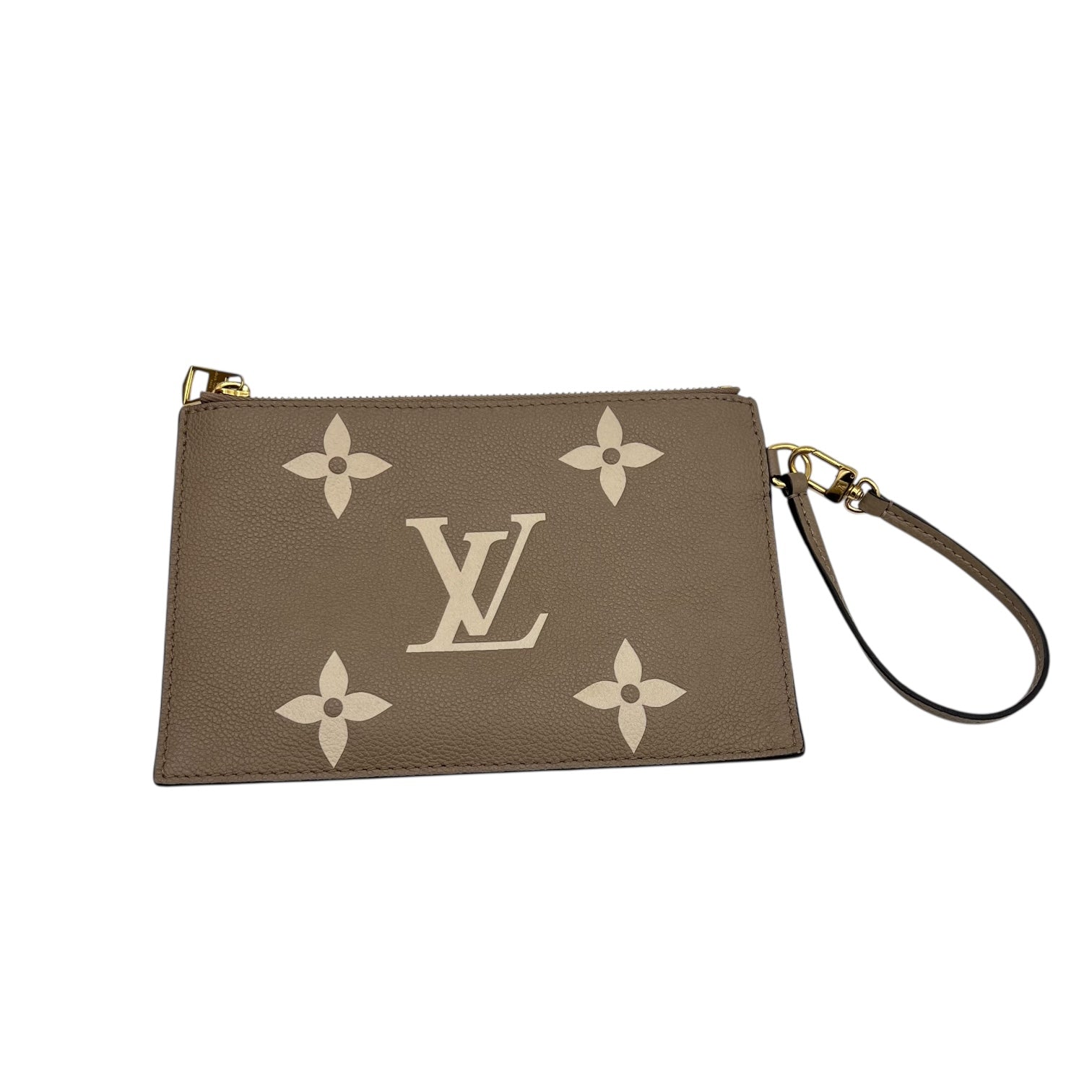 Noe Bucket Bag Beige in Empreinte Leather, Gold hardware