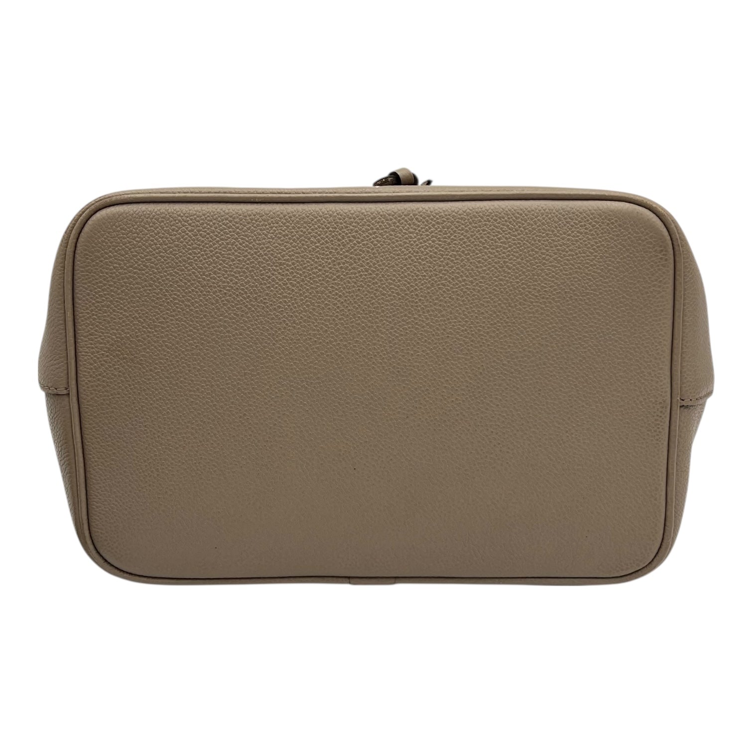 Noe Bucket Bag Beige in Empreinte Leather, Gold hardware