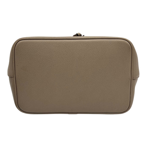 Noe Bucket Bag Beige in Empreinte Leather, Gold hardware