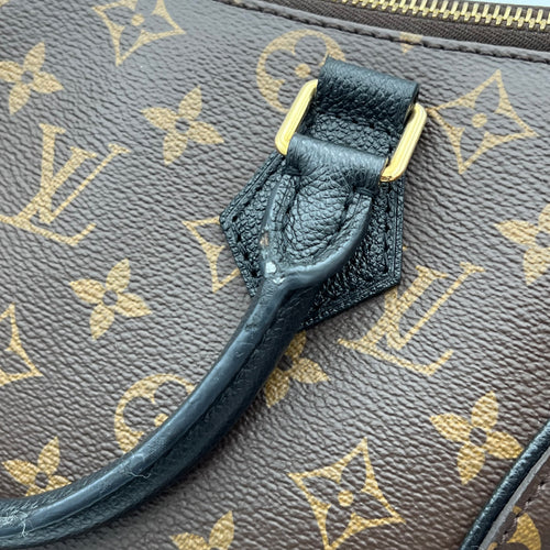 Macasar  Top Handle Bag Brown in Monogram Coated Canvas, Gold hardware