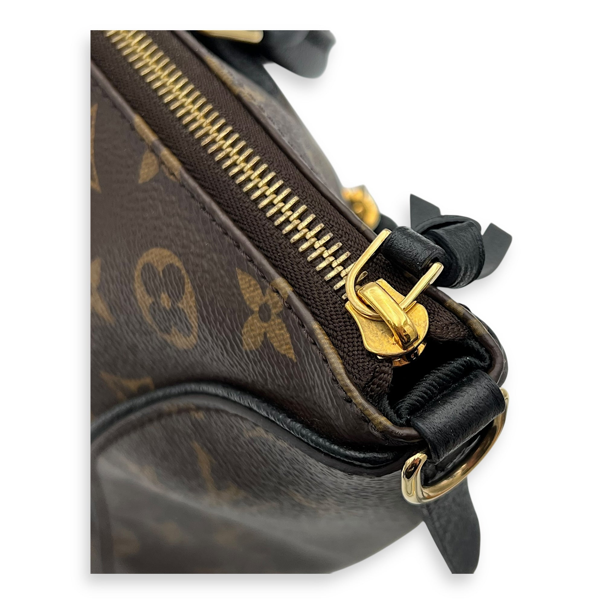 Macasar  Top Handle Bag Brown in Monogram Coated Canvas, Gold hardware