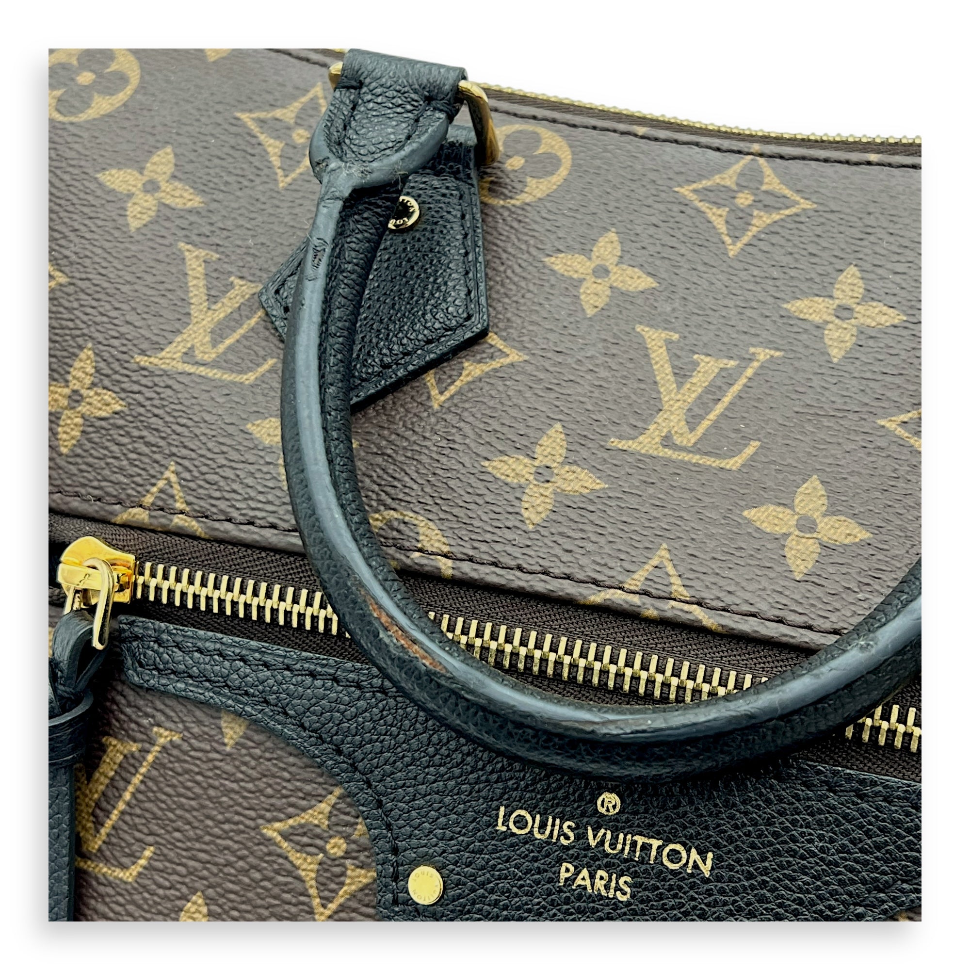 Macasar  Top Handle Bag Brown in Monogram Coated Canvas, Gold hardware