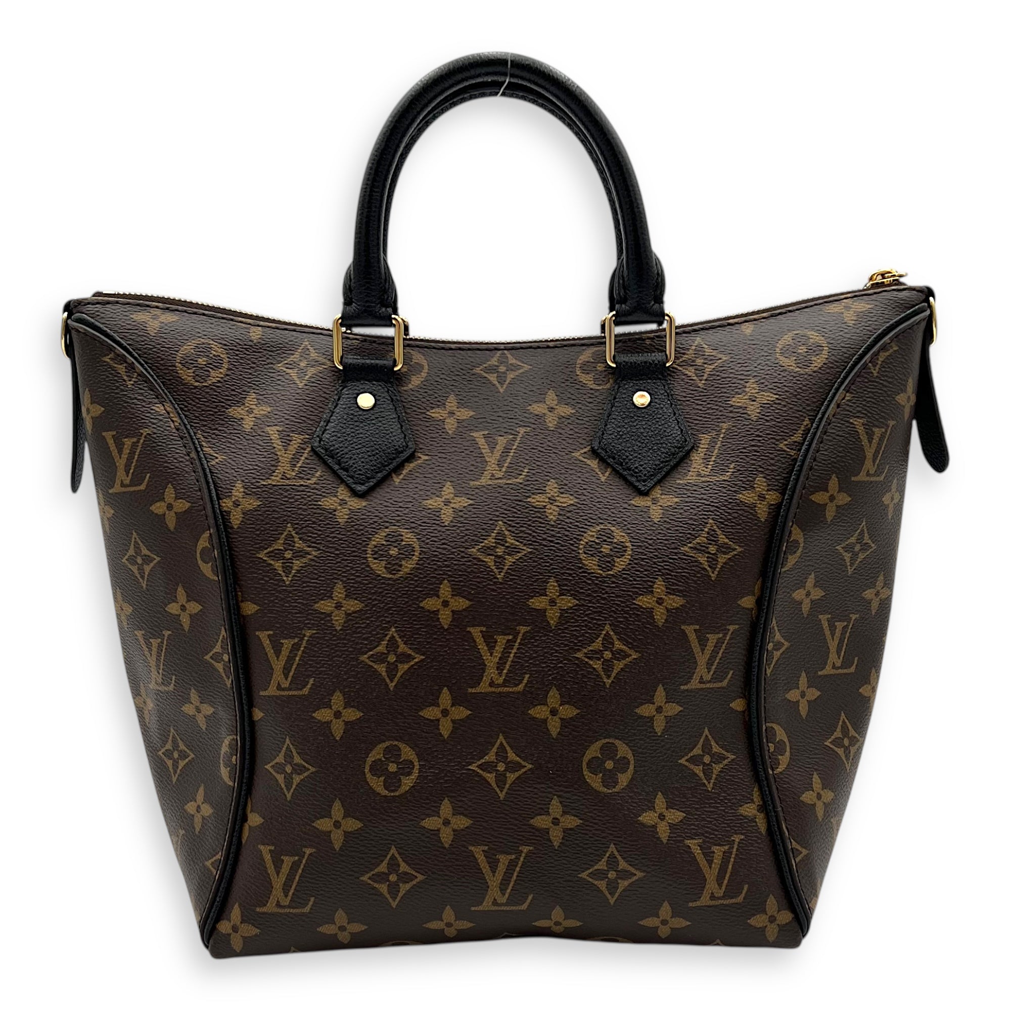 Macasar  Top Handle Bag Brown in Monogram Coated Canvas, Gold hardware