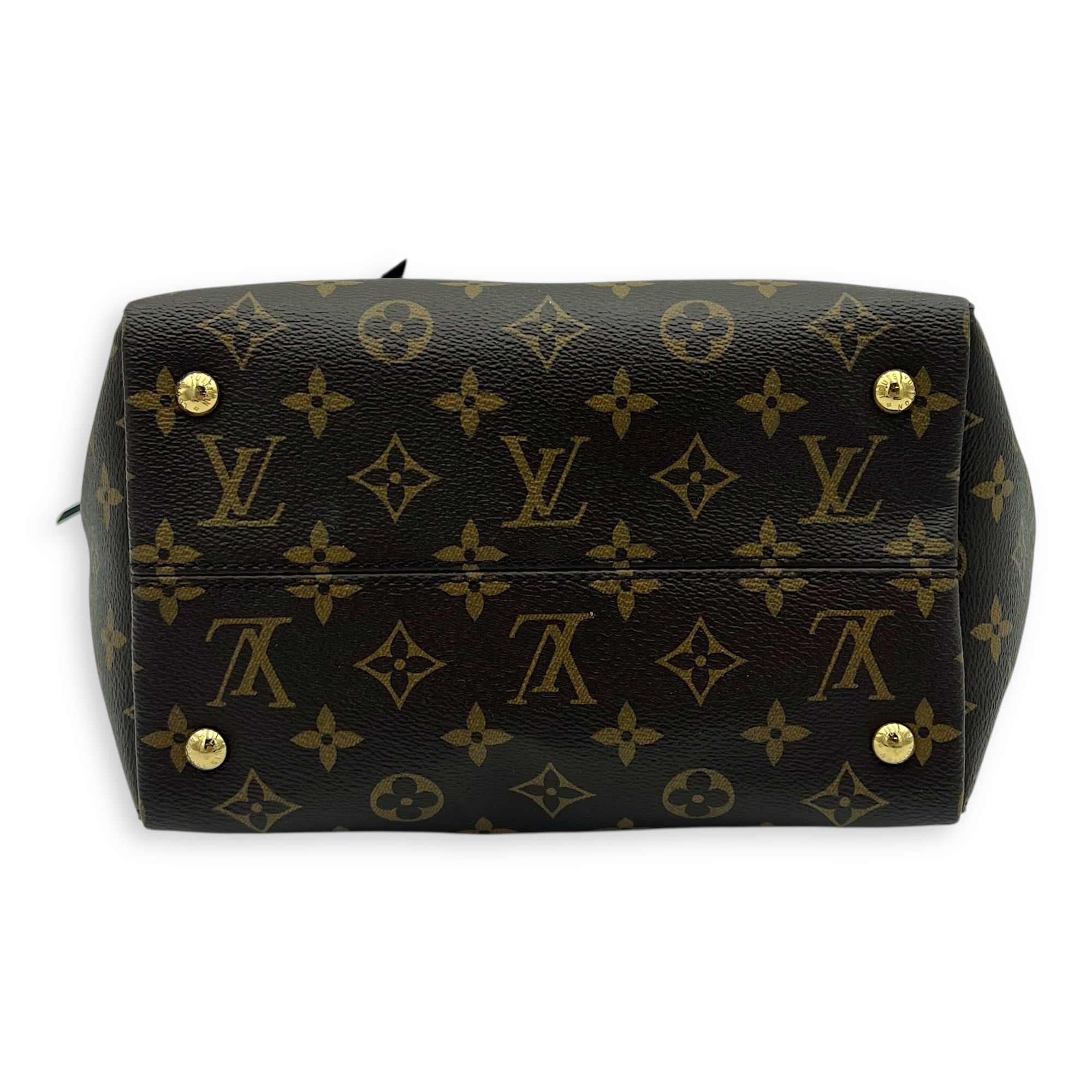 Macasar  Top Handle Bag Brown in Monogram Coated Canvas, Gold hardware