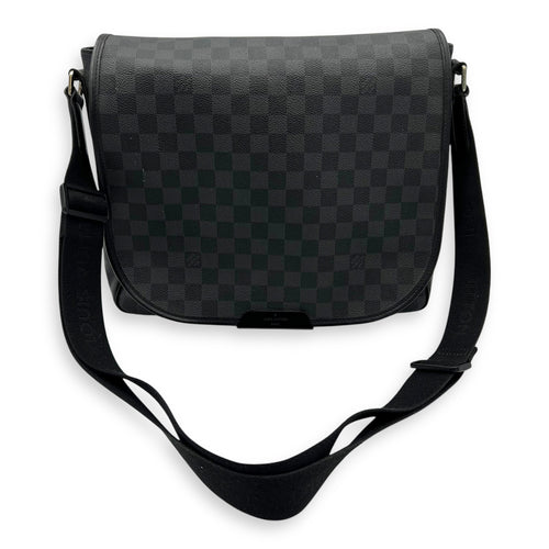 Daniel Crossbody Bag Graphite in Coated Canvas, Silver hardware