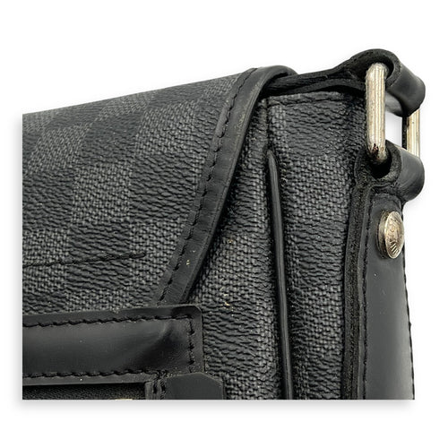 Daniel Crossbody Bag Graphite in Coated Canvas, Silver hardware