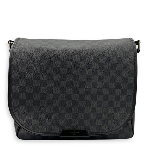 Daniel Crossbody Bag Graphite in Coated Canvas, Silver hardware
