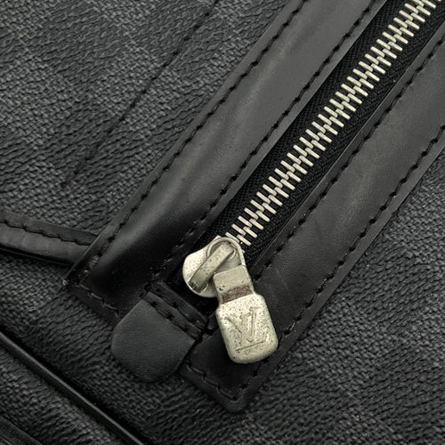 Daniel Crossbody Bag Graphite in Coated Canvas, Silver hardware