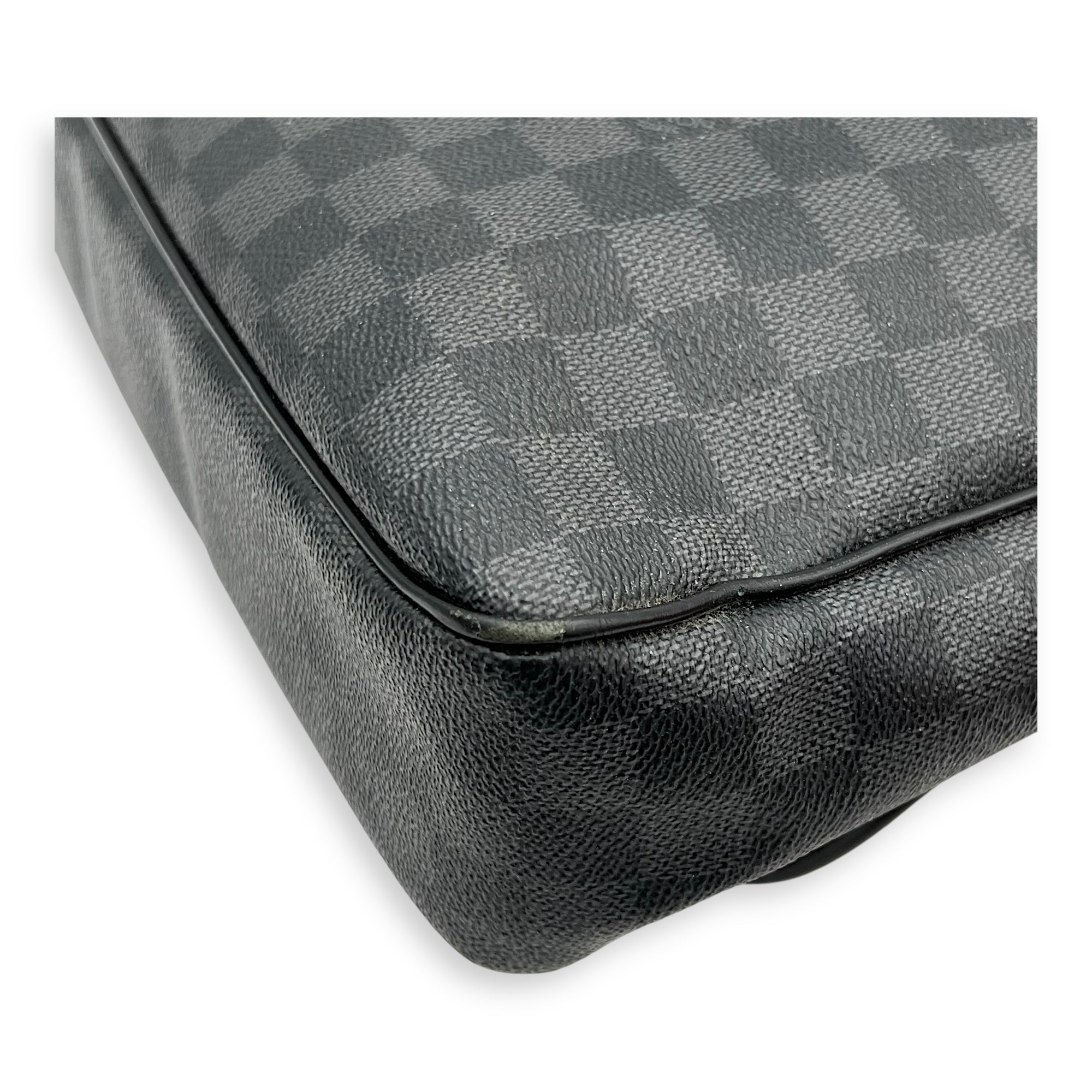 Daniel Crossbody Bag Graphite in Coated Canvas, Silver hardware