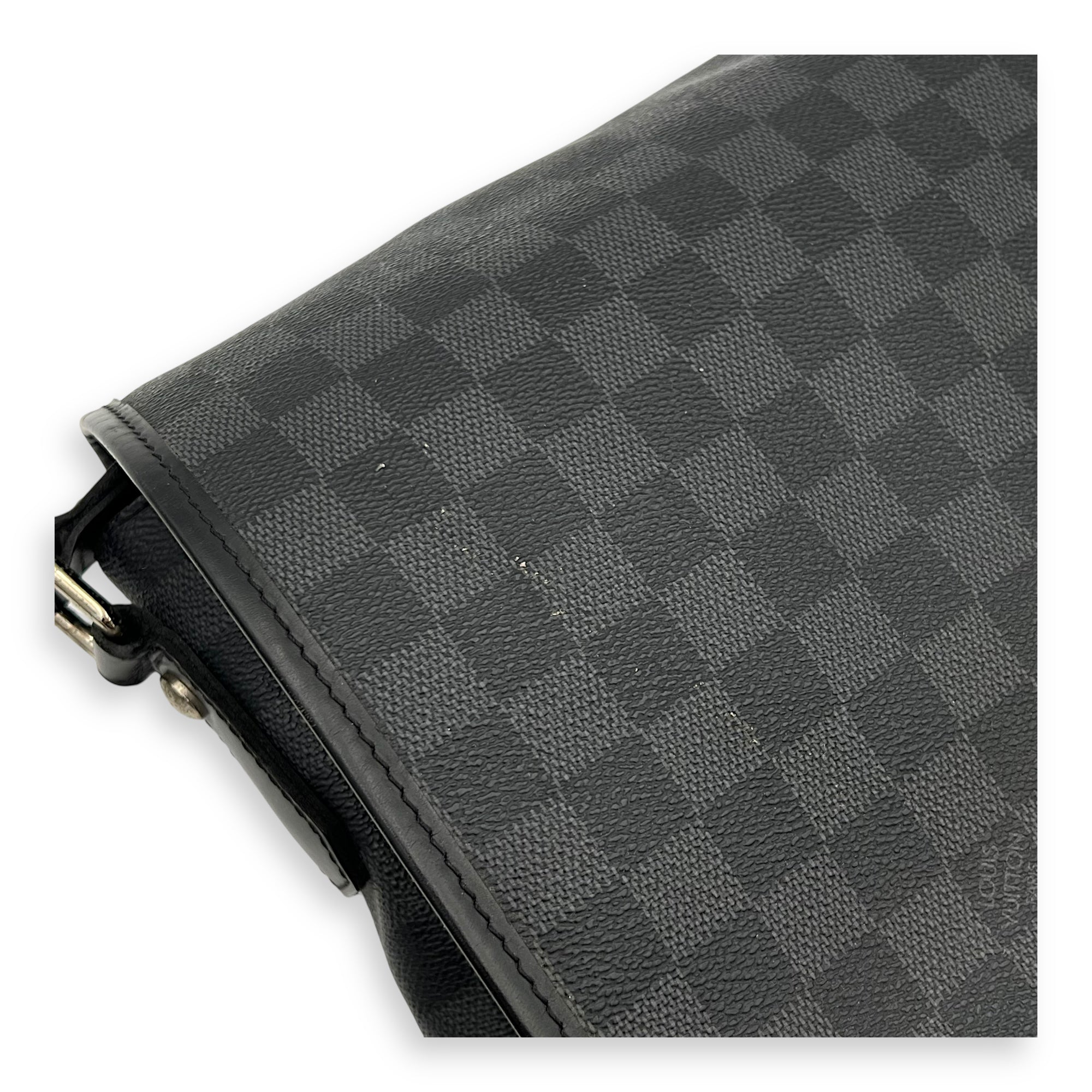 Daniel Crossbody Bag Graphite in Coated Canvas, Silver hardware