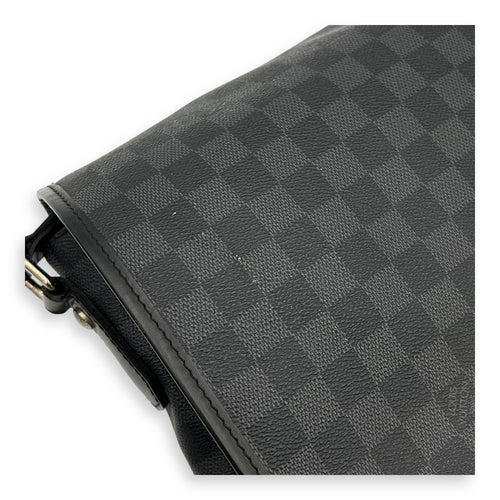 Daniel Crossbody Bag Graphite in Coated Canvas, Silver hardware