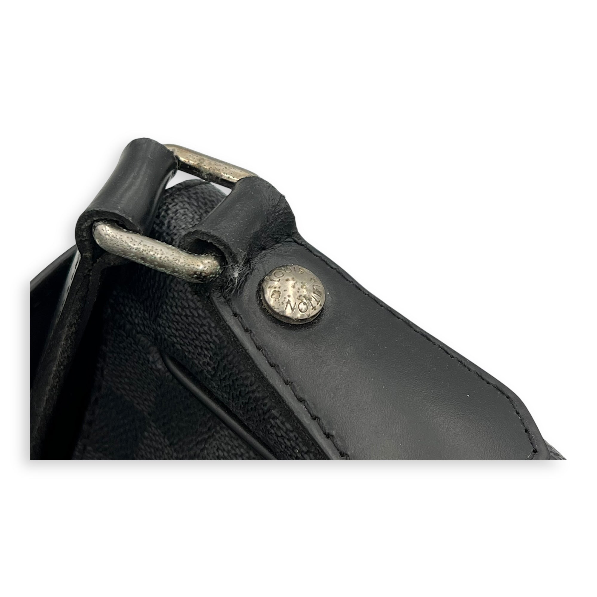 Daniel Crossbody Bag Graphite in Coated Canvas, Silver hardware