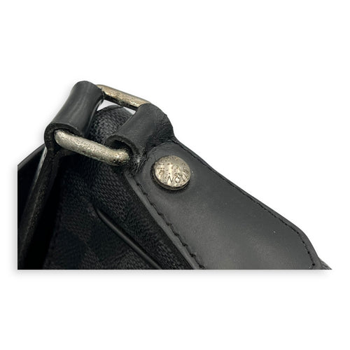 Daniel Crossbody Bag Graphite in Coated Canvas, Silver hardware