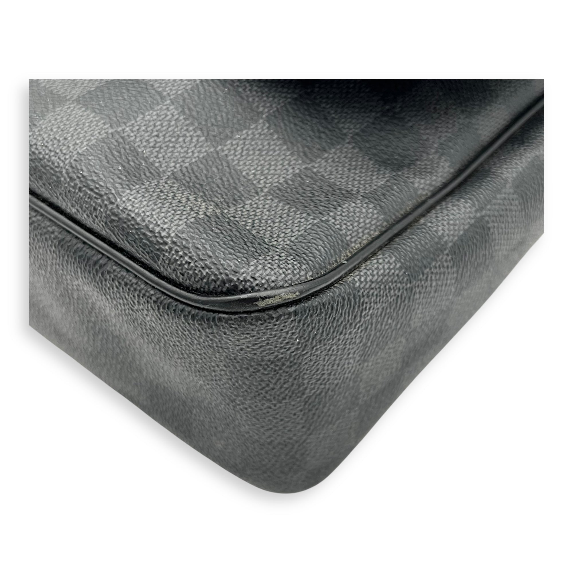 Daniel Crossbody Bag Graphite in Coated Canvas, Silver hardware