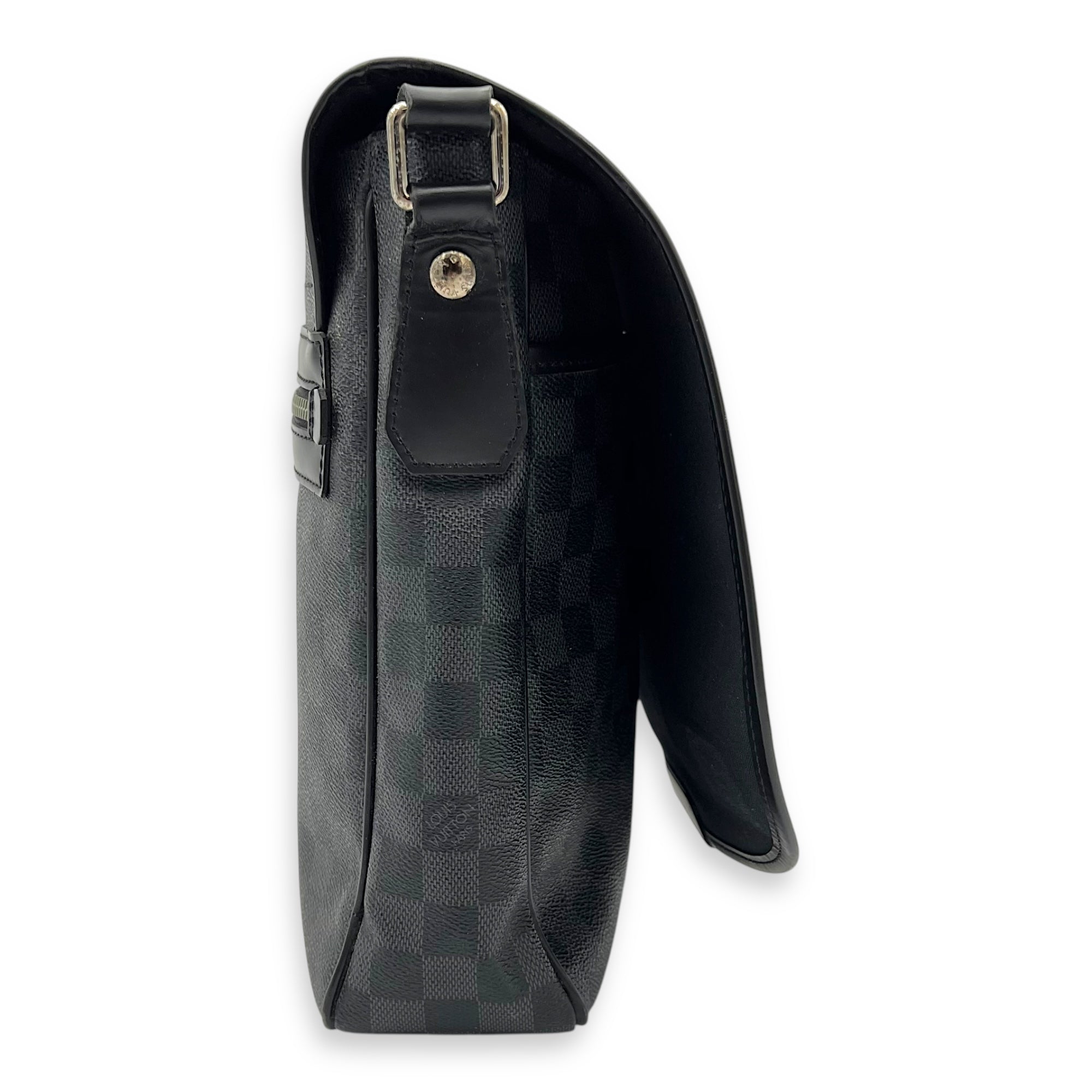 Daniel Crossbody Bag Graphite in Coated Canvas, Silver hardware