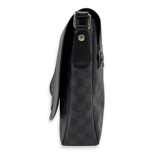 Daniel Crossbody Bag Graphite in Coated Canvas, Silver hardware