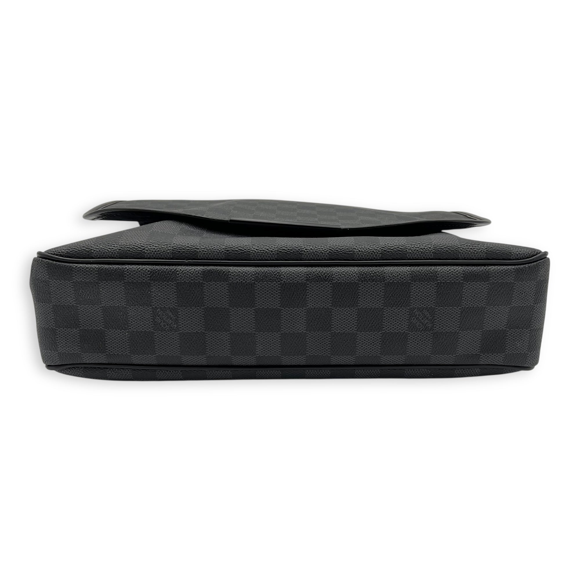 Daniel Crossbody Bag Graphite in Coated Canvas, Silver hardware