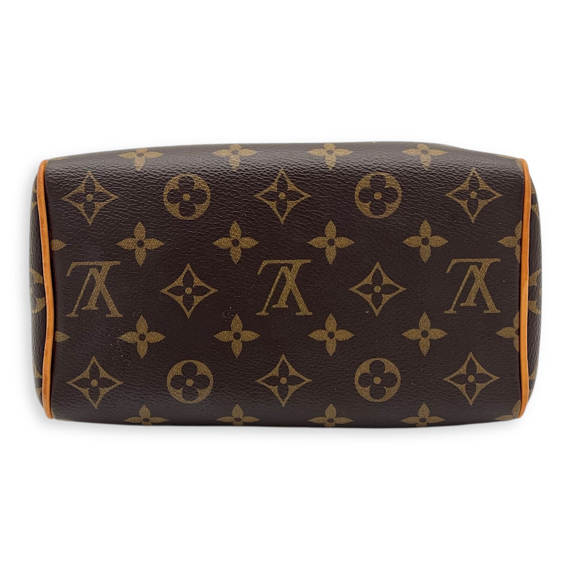 Speedy Bandouliere Top Handle Bag 20 Brown in Monogram Coated Canvas, Gold hardware