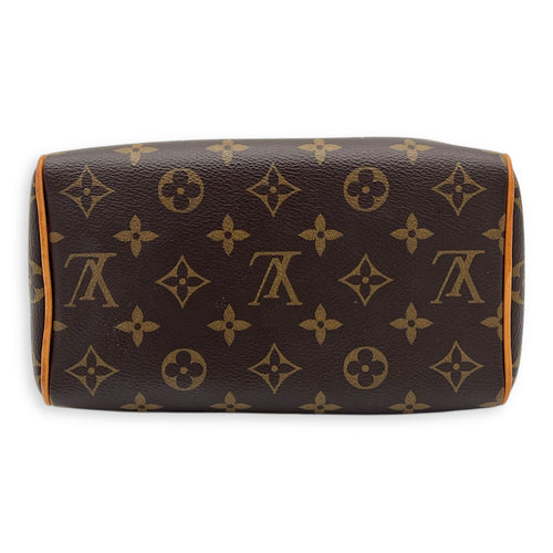 Speedy Bandouliere Top Handle Bag 20 Brown in Monogram Coated Canvas, Gold hardware