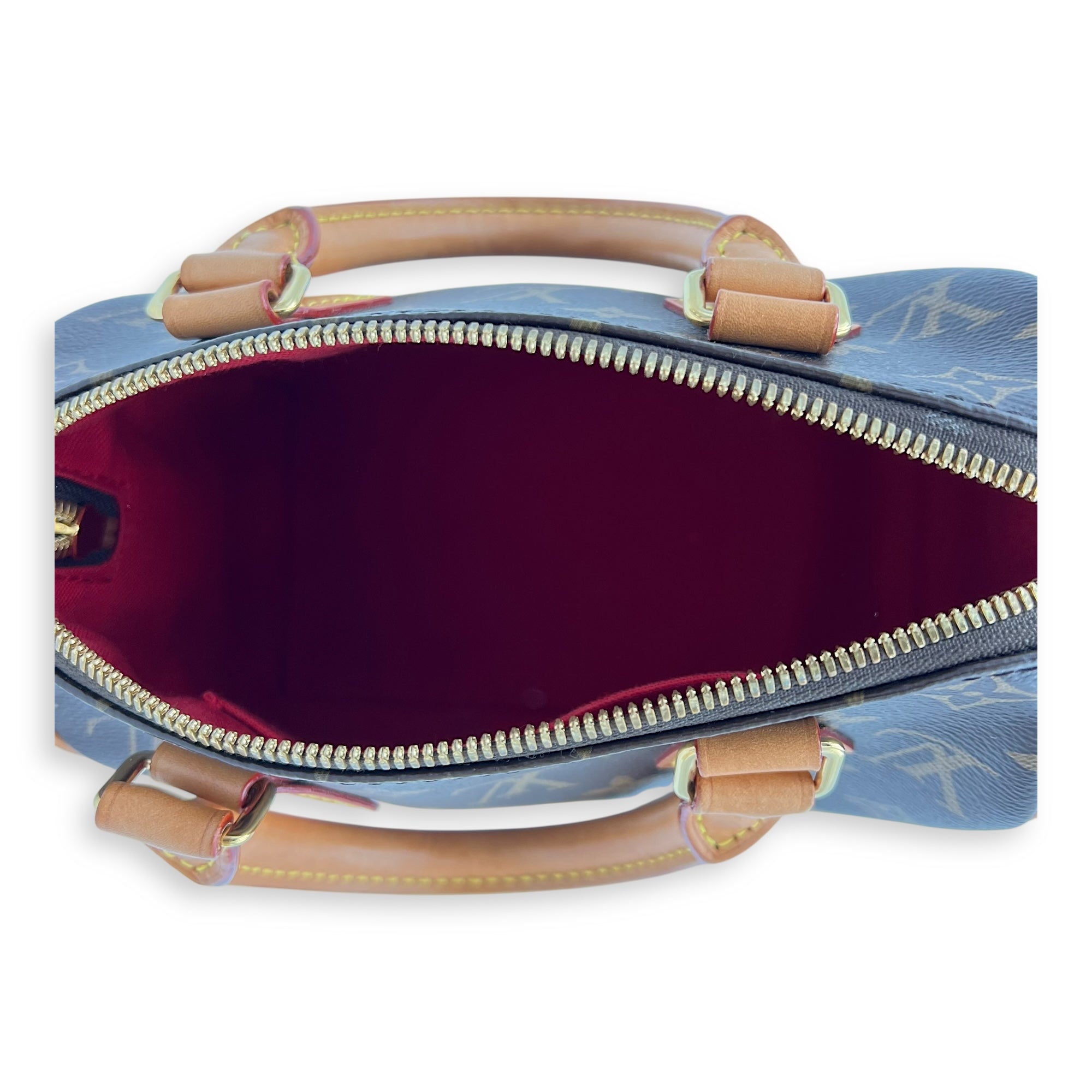 Speedy Bandouliere Top Handle Bag 20 Brown in Monogram Coated Canvas, Gold hardware