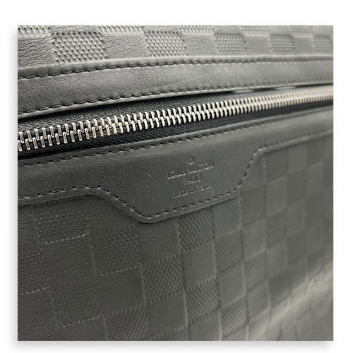 Calypso GM Black Messenger in Calfskin, Silver hardware
