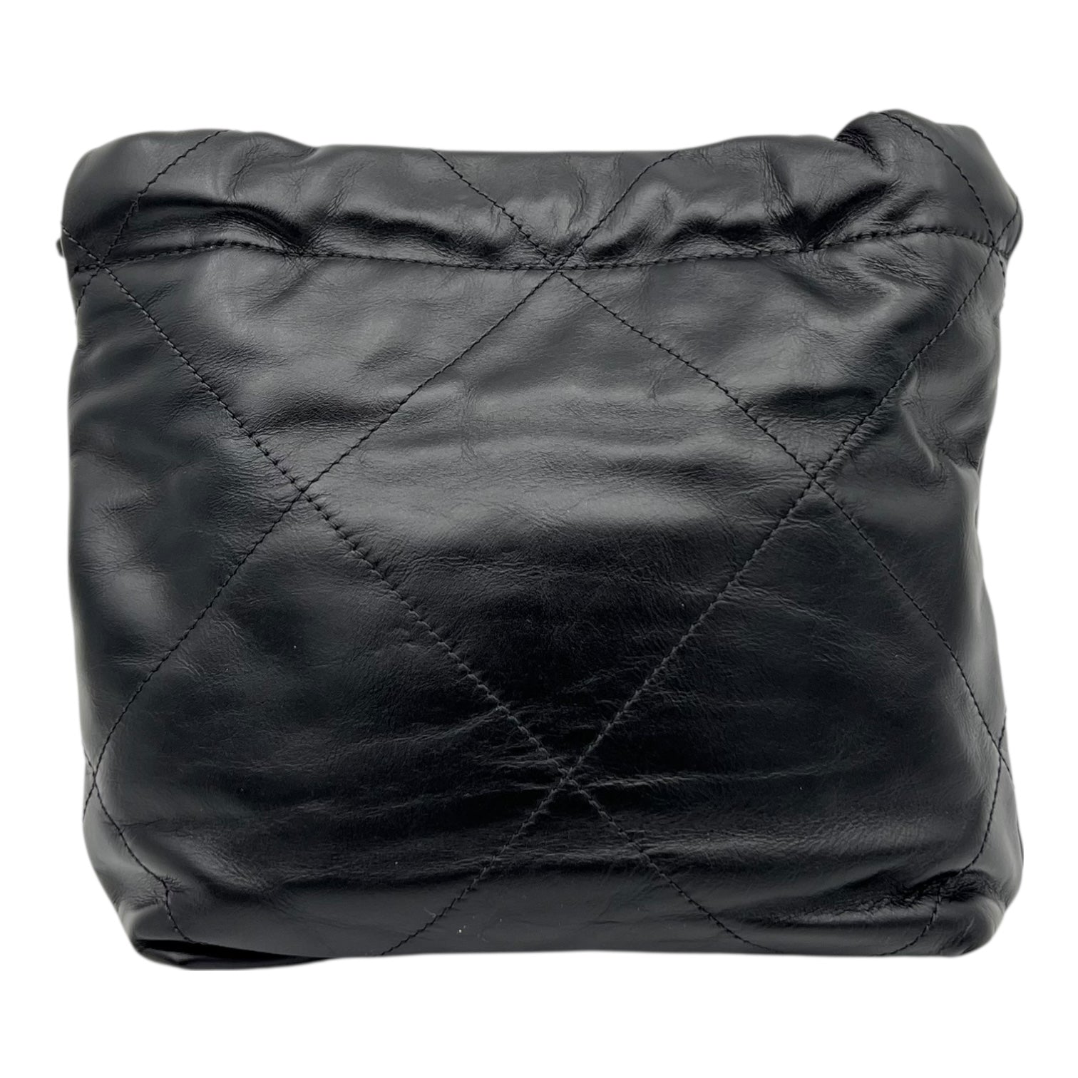 22 Tote Shoulder Bag Mini Black in Calfskin, Black hardware